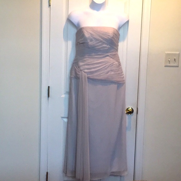 White by Vera Wang formal dress in gray. Size 14 - Picture 3 of 8